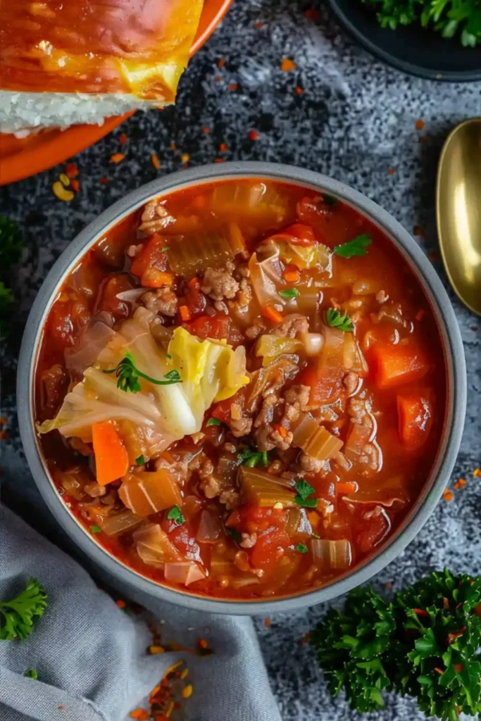Slow Cooker Cabbage Roll Soup