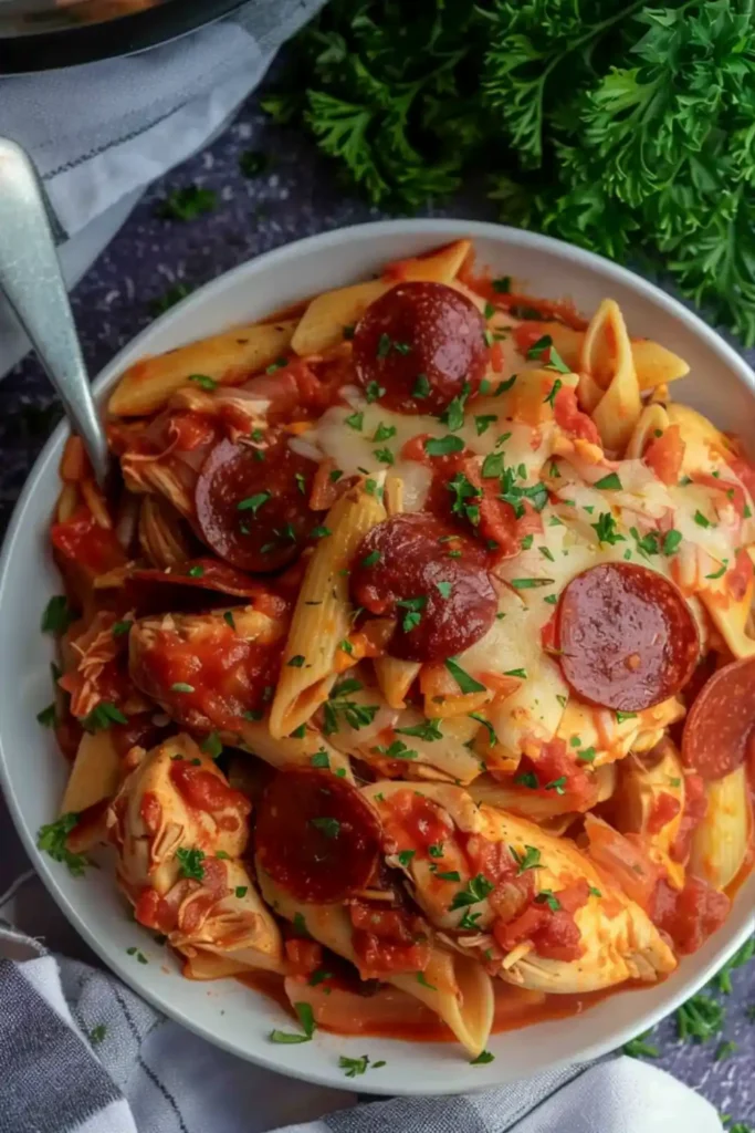 Slow Cooker Pizza Chicken