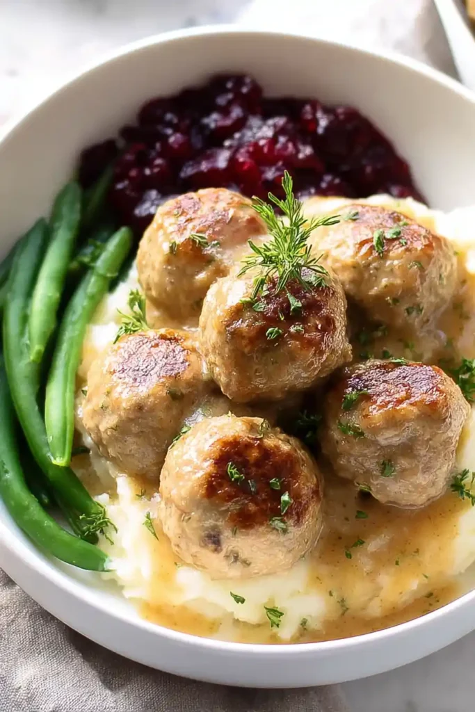 Turkey and Stuffing Meatballs