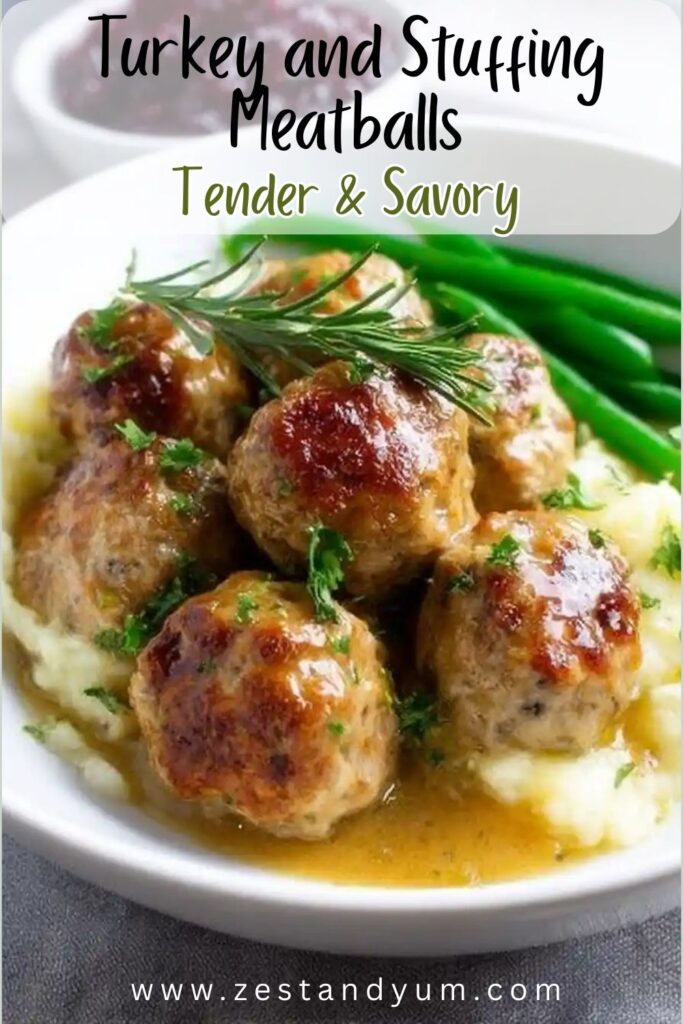 Turkey and Stuffing Meatballs