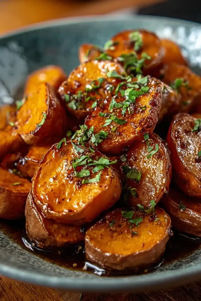 Walnut Maple Roasted Sweet Potatoes