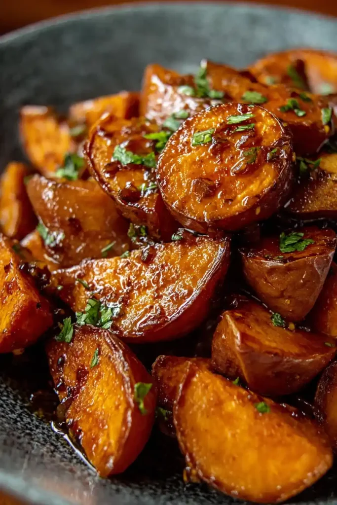 Walnut Maple Roasted Sweet Potatoes