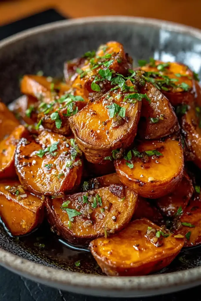 Walnut Maple Roasted Sweet Potatoes