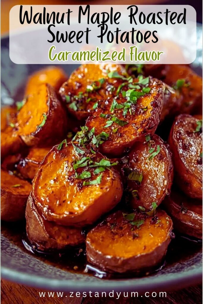Walnut Maple Roasted Sweet Potatoes
