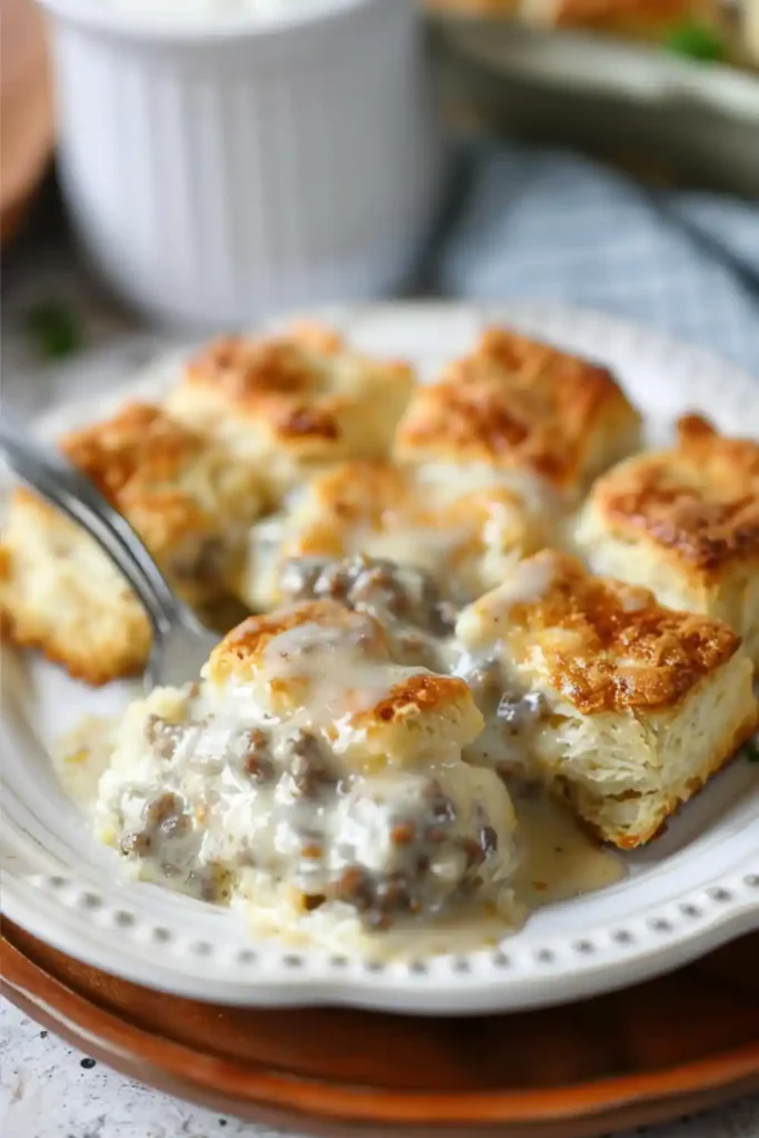 Biscuits and Gravy Casserole