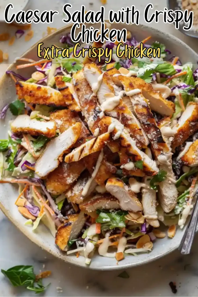 Caesar Salad with Crispy Chicken