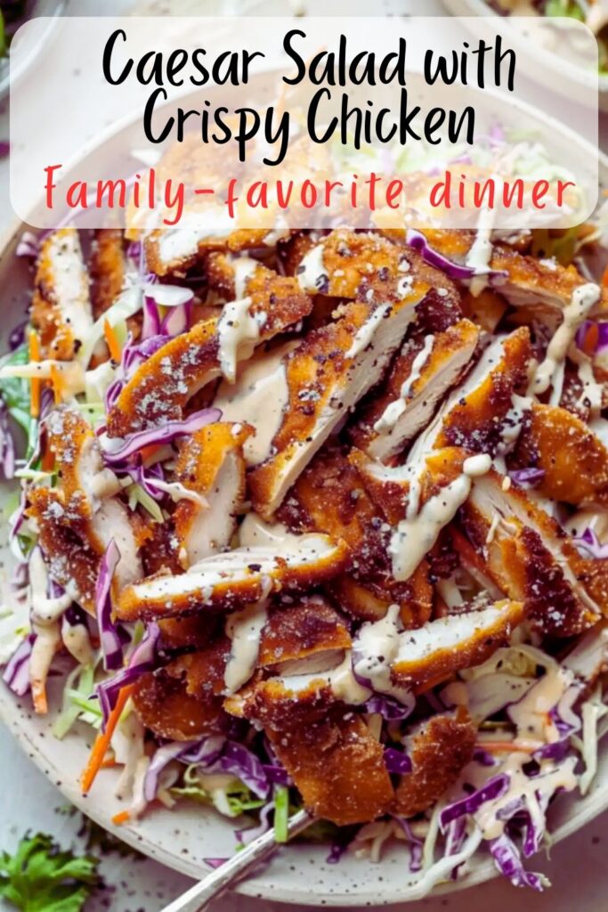 Caesar Salad with Crispy Chicken