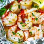 Oven-Baked Shrimp Scampi in Foil Packets