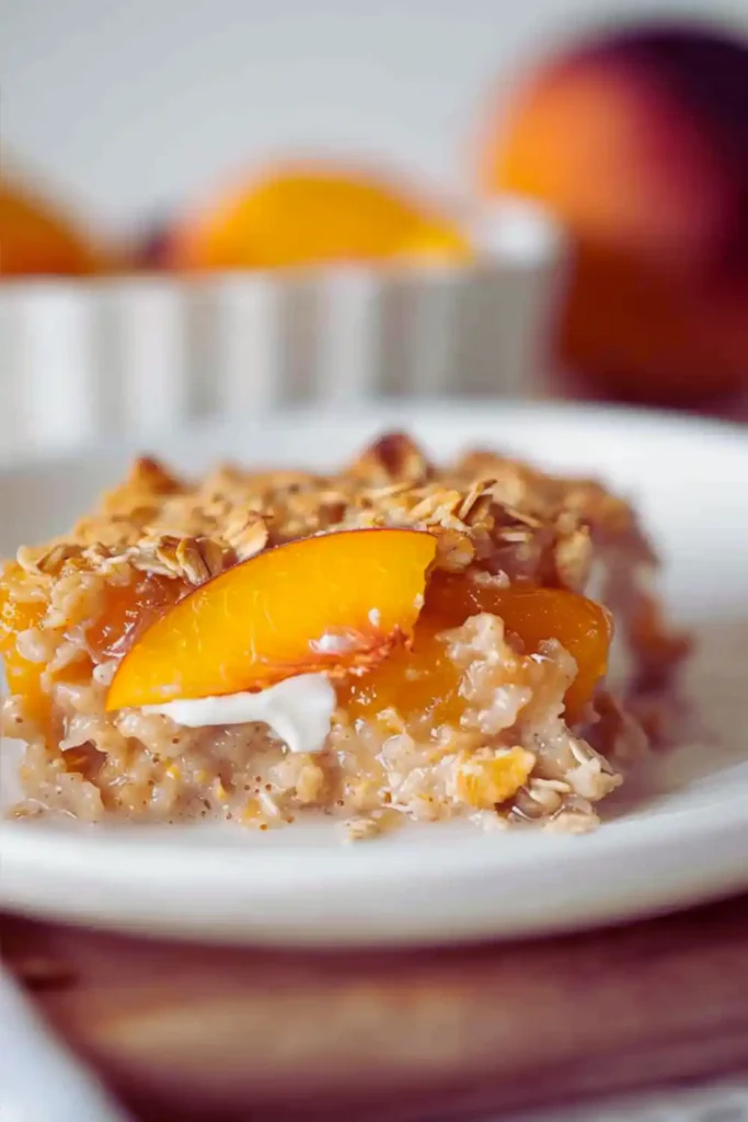 Peaches and Cream Baked Oatmeal