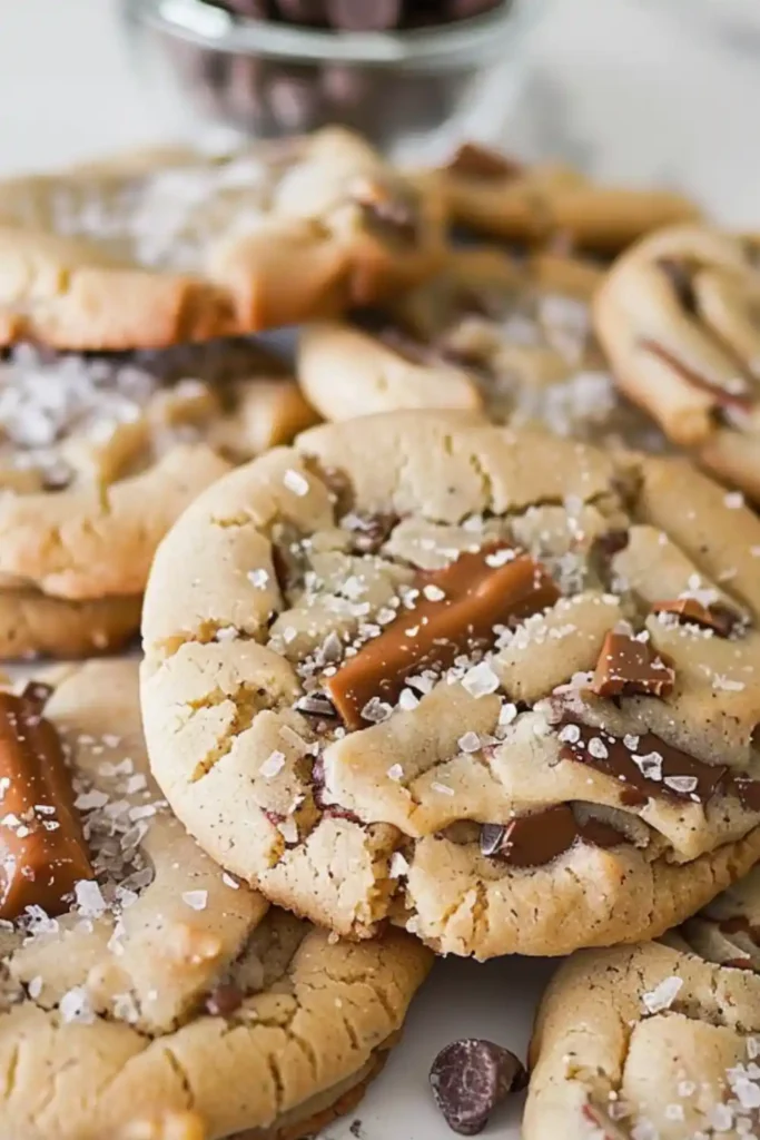 Sea Salt Toffee Crumbl Cookies