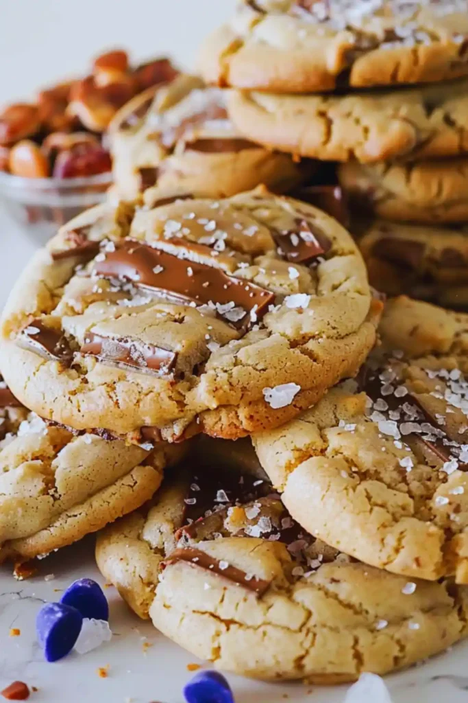 Sea Salt Toffee Crumbl Cookies