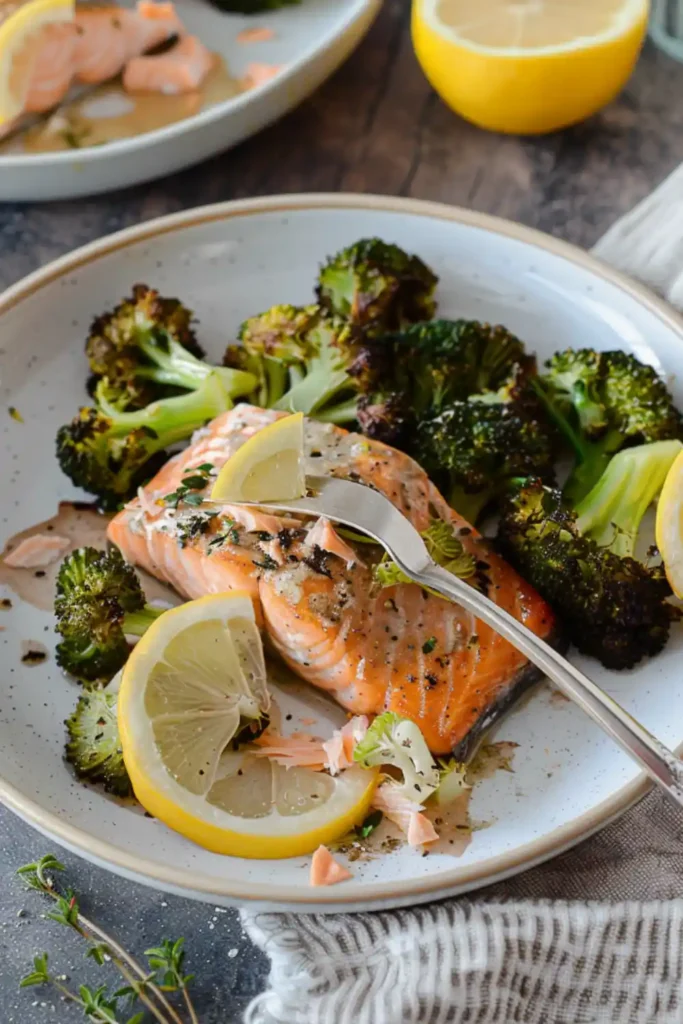 Sheet Pan Salmon Broccoli Meal