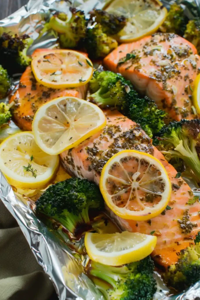 Sheet Pan Salmon Broccoli Meal