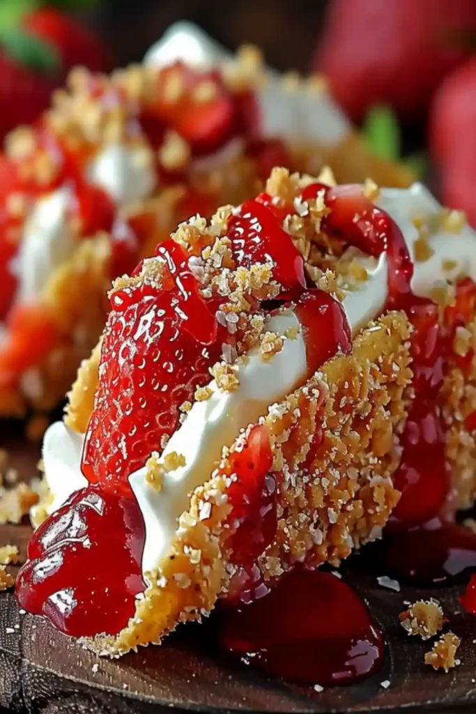 Strawberry Crunch Cheesecake Tacos