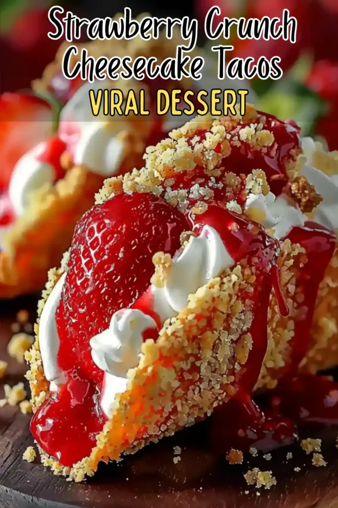 Strawberry Crunch Cheesecake Tacos