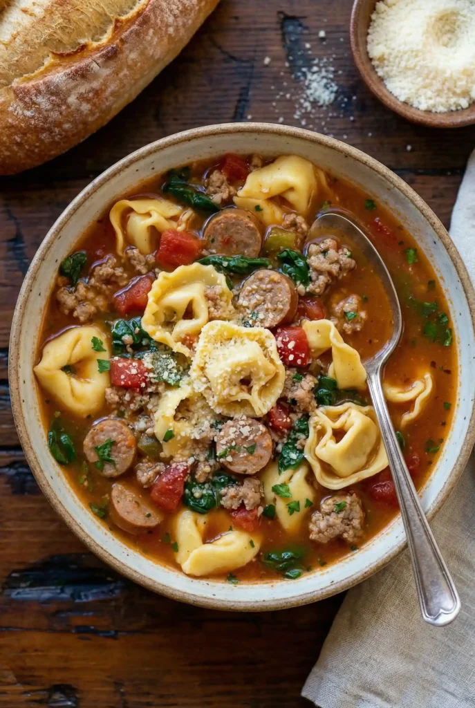 italian sausage tortellini soup