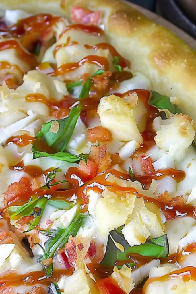 Crab Rangoon Pizza with Sweet & Sour Drizzle
