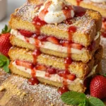 Fried Strawberry Cheesecake Sandwiches