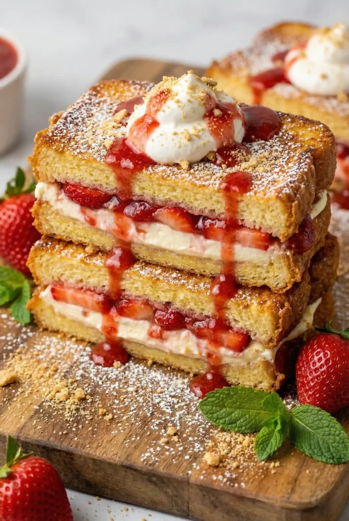 Fried Strawberry Cheesecake Sandwiches