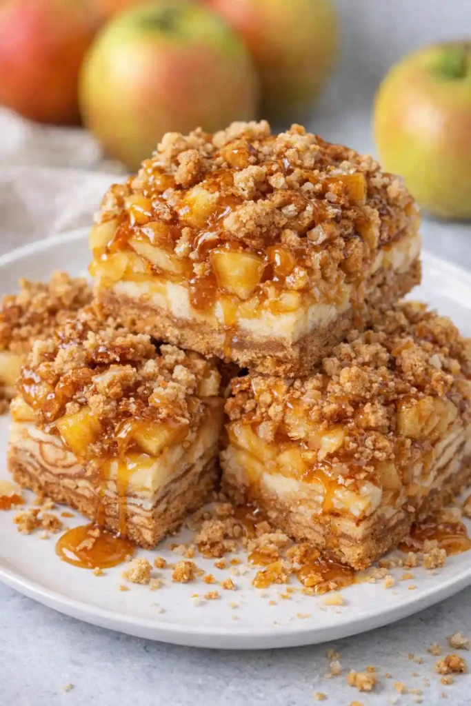 Caramel Apple Cheesecake Bars