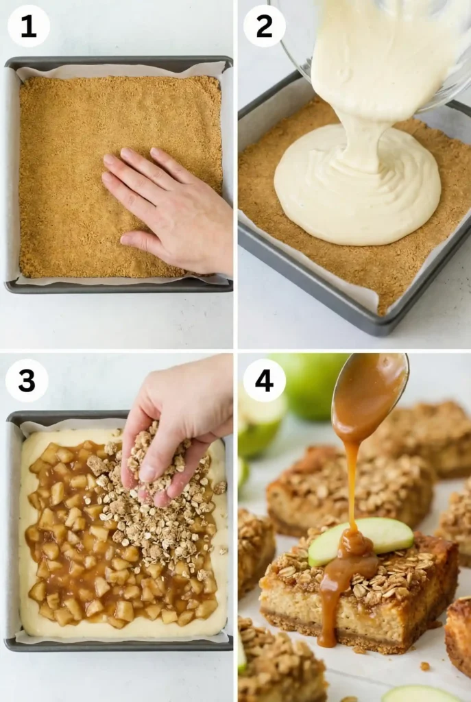 Caramel Apple Cheesecake Bars