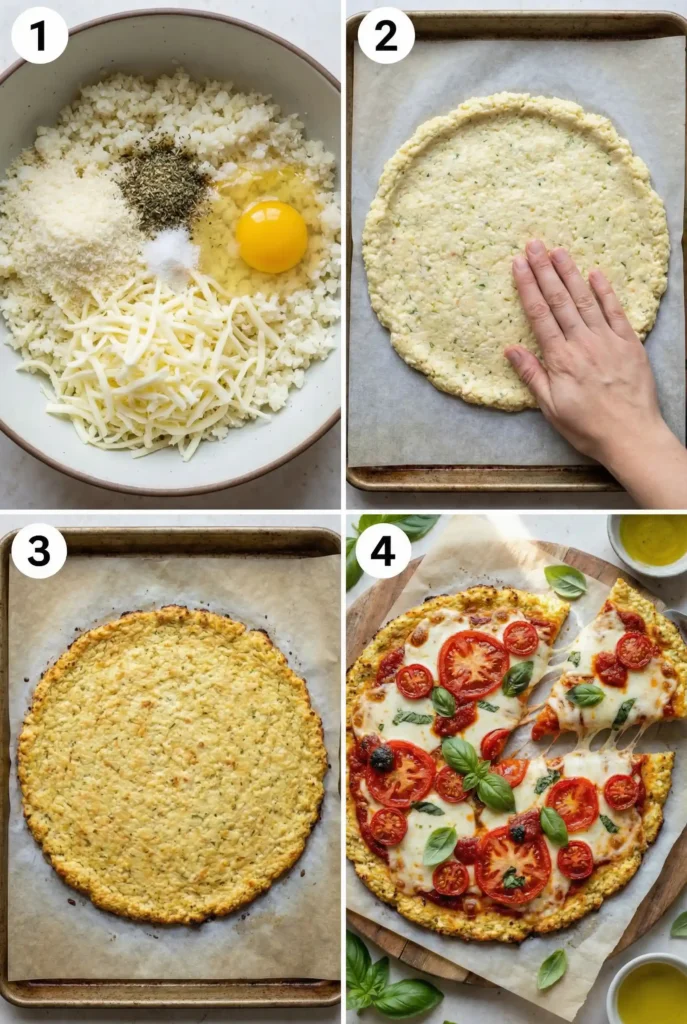 Cauliflower Crust Margherita Pizza