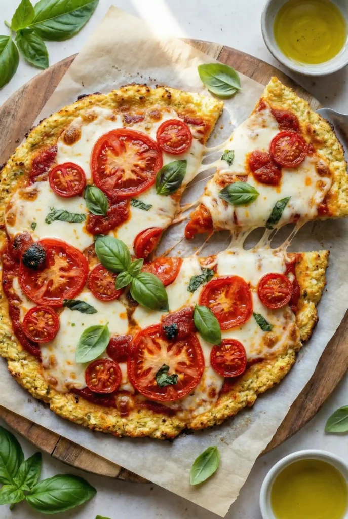 Cauliflower Crust Margherita Pizza
