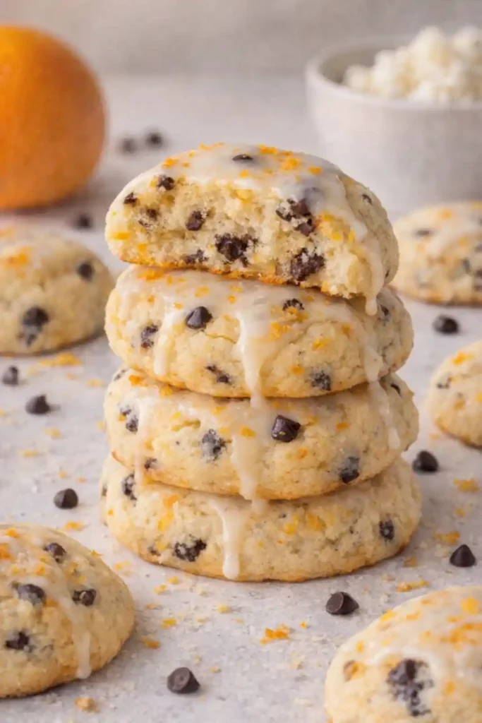 Orange Chocolate Chip Ricotta Cookies