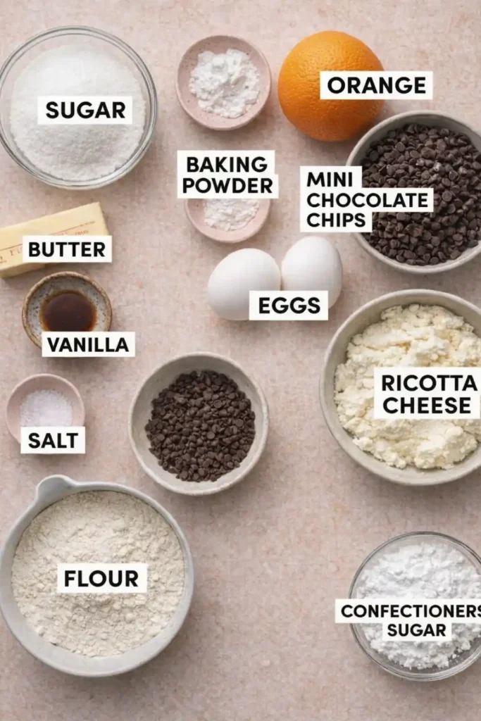 Orange Chocolate Chip Ricotta Cookies