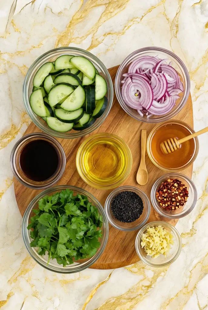 Harissa Cucumber Onion Salad