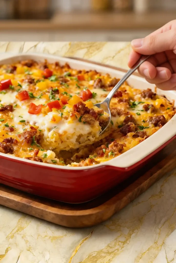 Hashbrown Casserole with Sausage