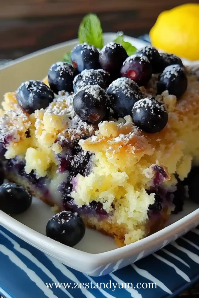 Lemon Blueberry Cheesecake Dump Cake
