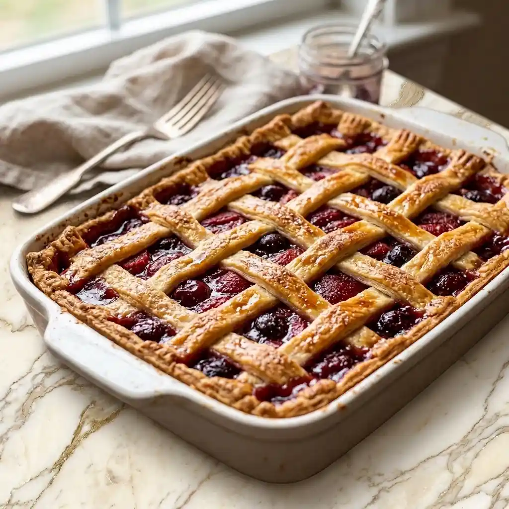 Strawberry Cherry Sheet Pie