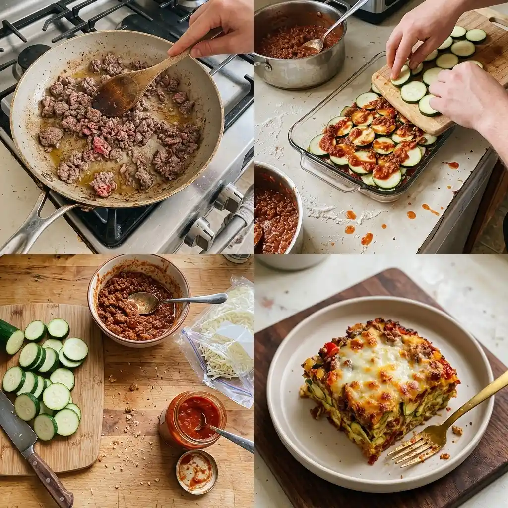 Step by Step Instructions for Zucchini Pizza Casserole